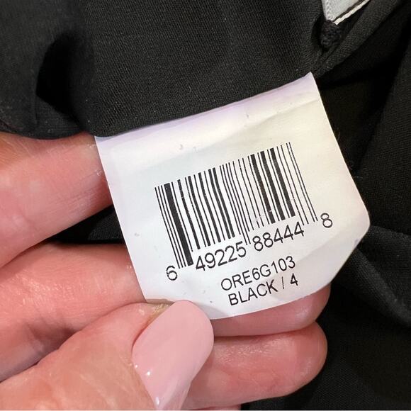 BCBGMaxAzria one Shoulder Mini Dress sz 4 Black and Cream - Picture 6 of 15